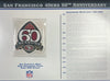 2006 San Francisco 49ers 60th Anniversary Willabee & Ward Patch With Stat Card