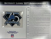 2008 Detroit Lions 75th Anniversary Willabee & Ward Patch With Stat Card