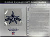 2010 Dallas Cowboys 50th Anniversary Willabee & Ward Patch With Stat Card