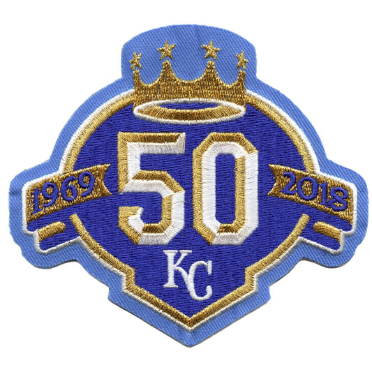 2018 Kansas City Royals 50th Anniversary Jersey Patch Powder Blue Logo Embroidered