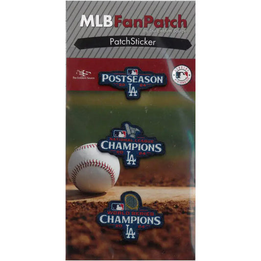 2024 MLB World Series Champions Los Angeles Dodgers Three-Piece Hat Patch Set