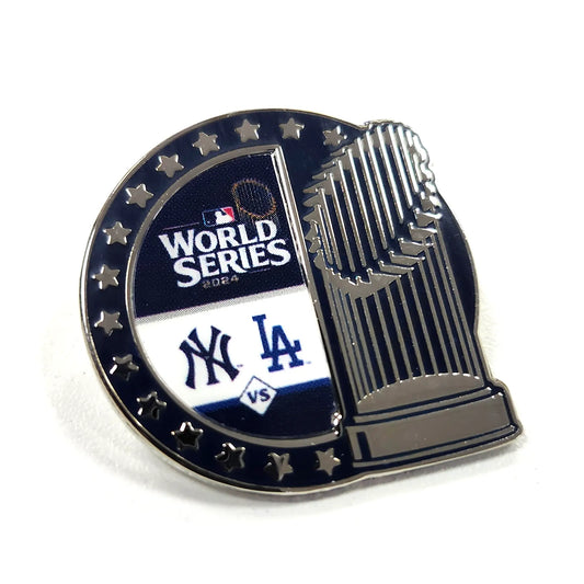 2024 MLB World Series Dueling New York Yankees Los Angeles Dodgers Trophy Lapel Pin