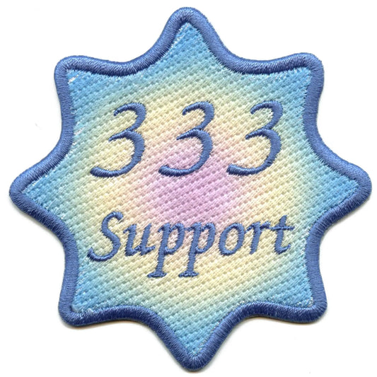 333 Angel Numbers Patch Support Mythology Psychic Embroidered Iron On