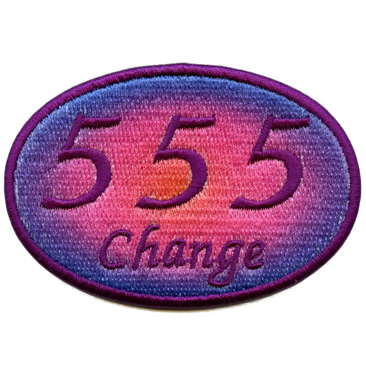 555 Angel Numbers Patch Change Mythology Psychic Embroidered Iron On