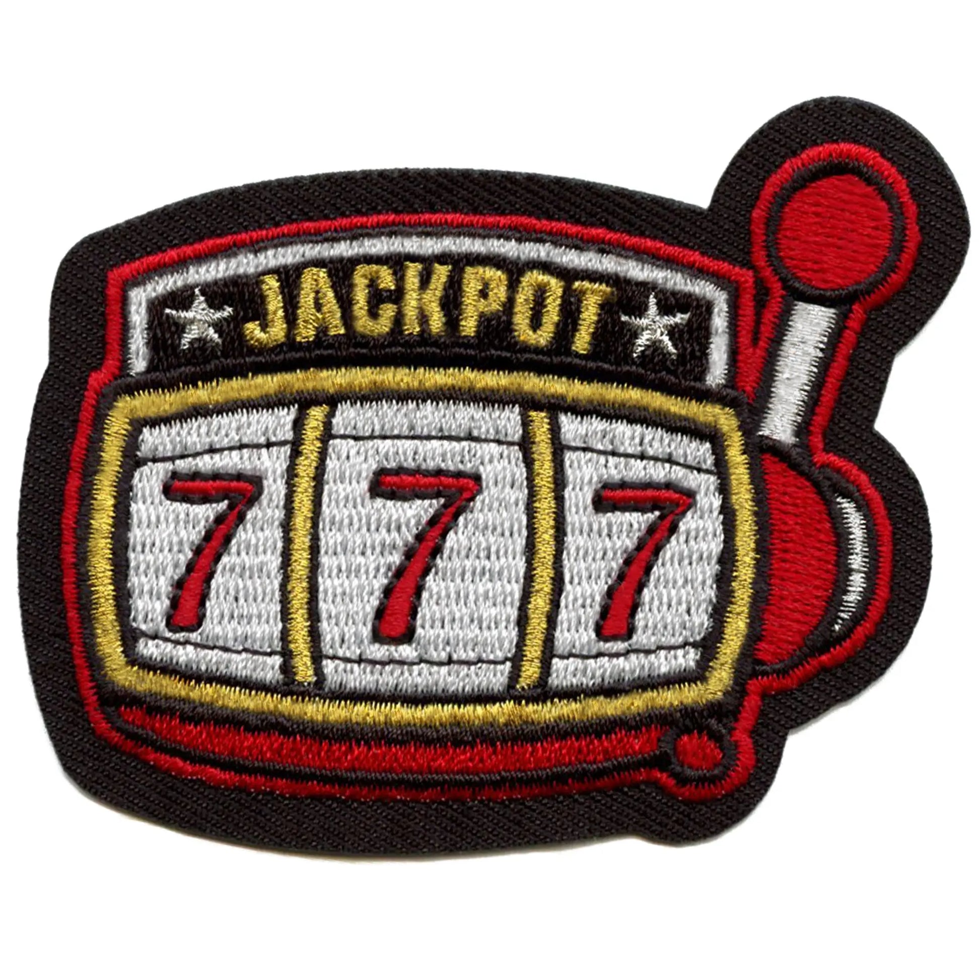 Casino Lucky Jackpot Patch Gambling 777 Vegas Embroidered Iron On