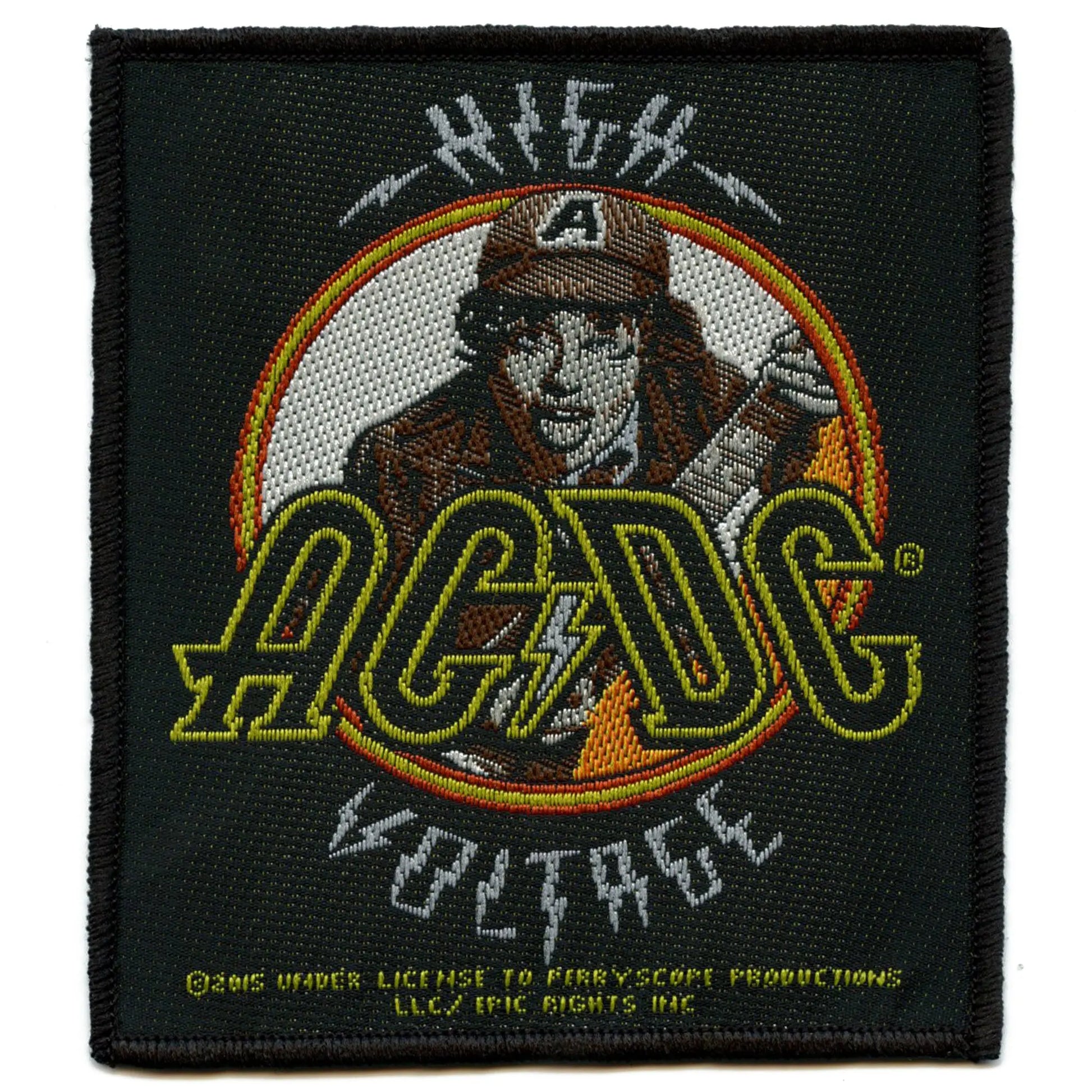 ACDC High Voltage Album Patch Rock Band Music Woven Iron On