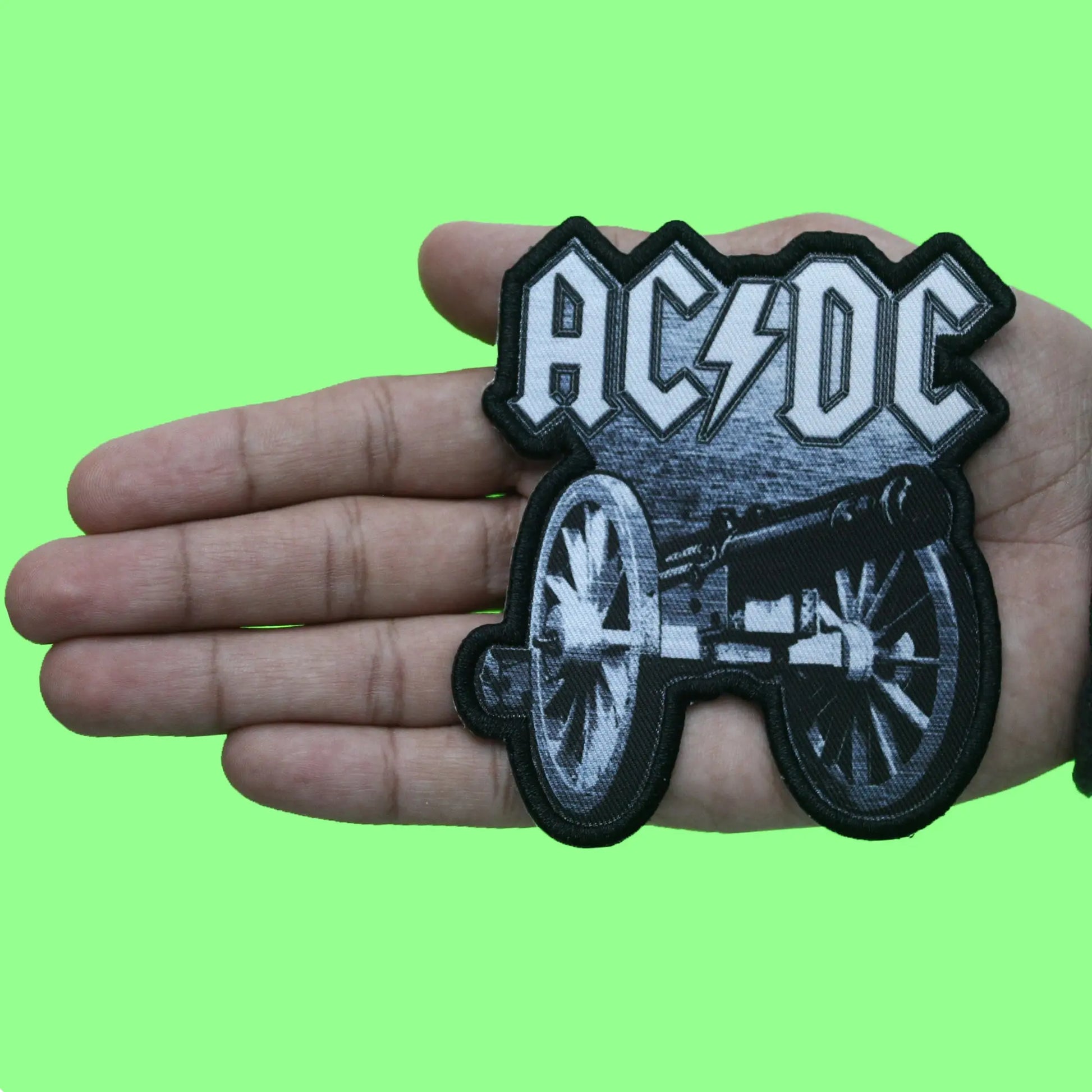 ACDC Rock Band Patch For Those About To Rock Cannon Sublimated Embroidery Iron On