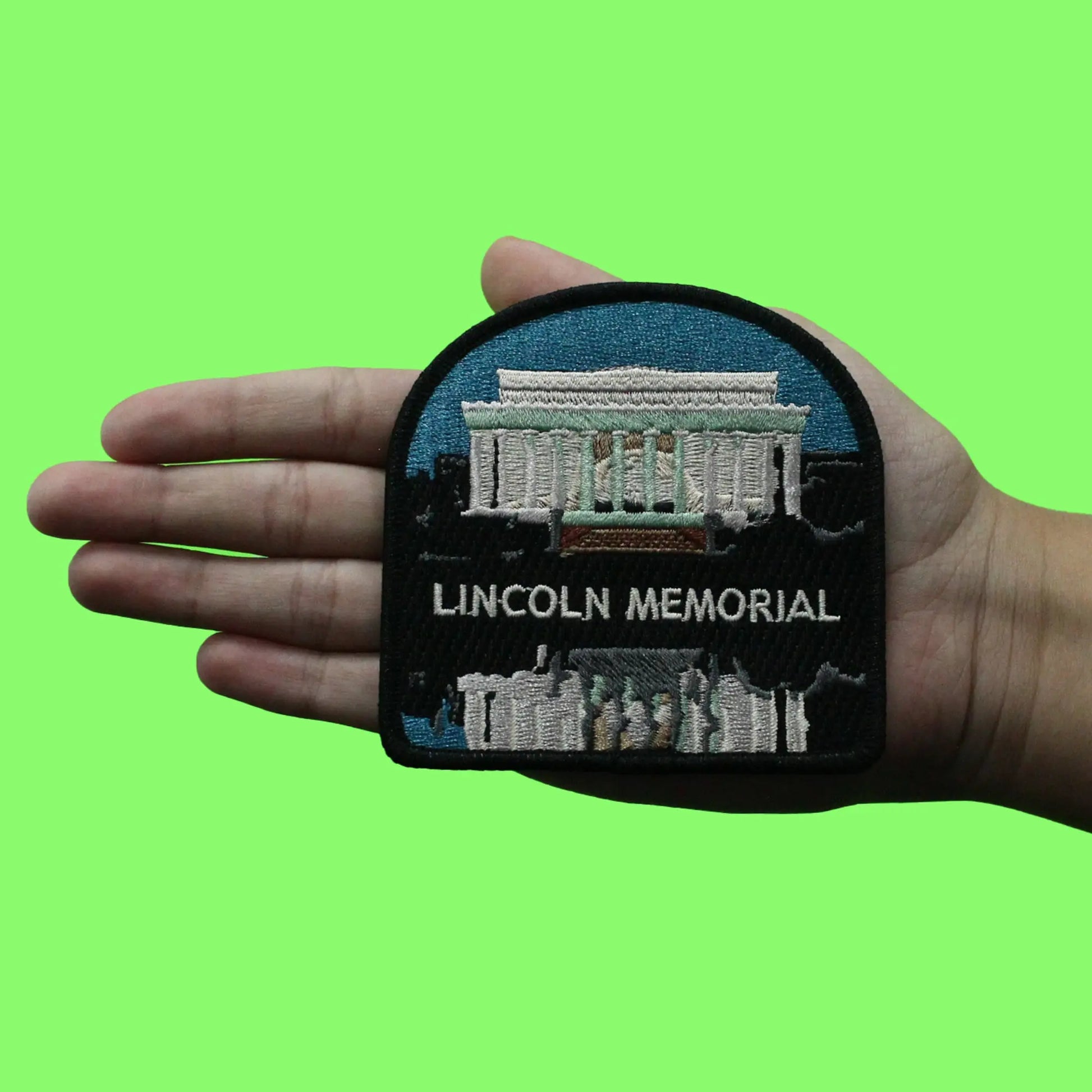 Abraham Lincoln Memorial Monument Patch National Mall Travel Embroidered Iron On