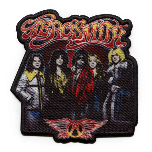 Aerosmith Group Shot Patch American Rock Band Woven Iron On