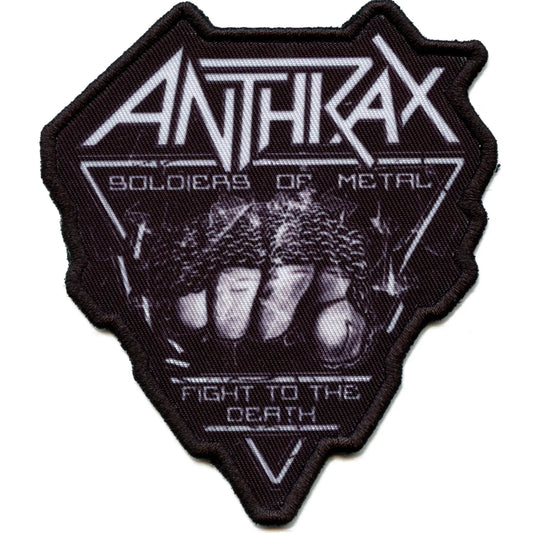 Anthrax Rock Band Patch Soldier Of Metal Sublimated Embroidered Iron On