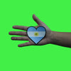 Argentina Heart Flag Patch Hispanic Country Culture Embroidered Iron on