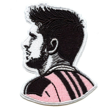 Argentinean Miami Player Patch Soccer Head Portrait #10  Embroidered Iron On