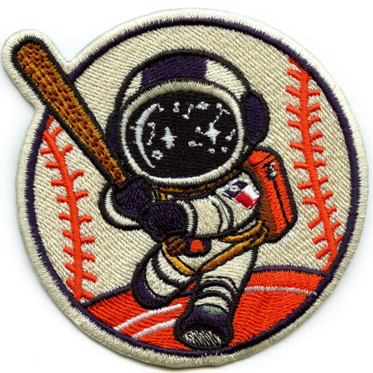 Astronaut Baseball Player Patch Texas Baby Sport Embroidered Iron On