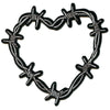 Barbed Wire Heart Patch Emo Dark Love Embroidered Iron On