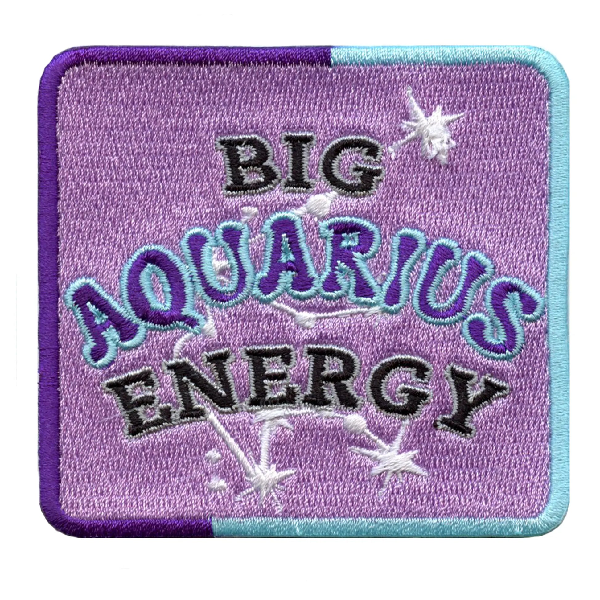 Big Aquarius Energy Patch Constellation Zodiac Box Embroidered Iron On