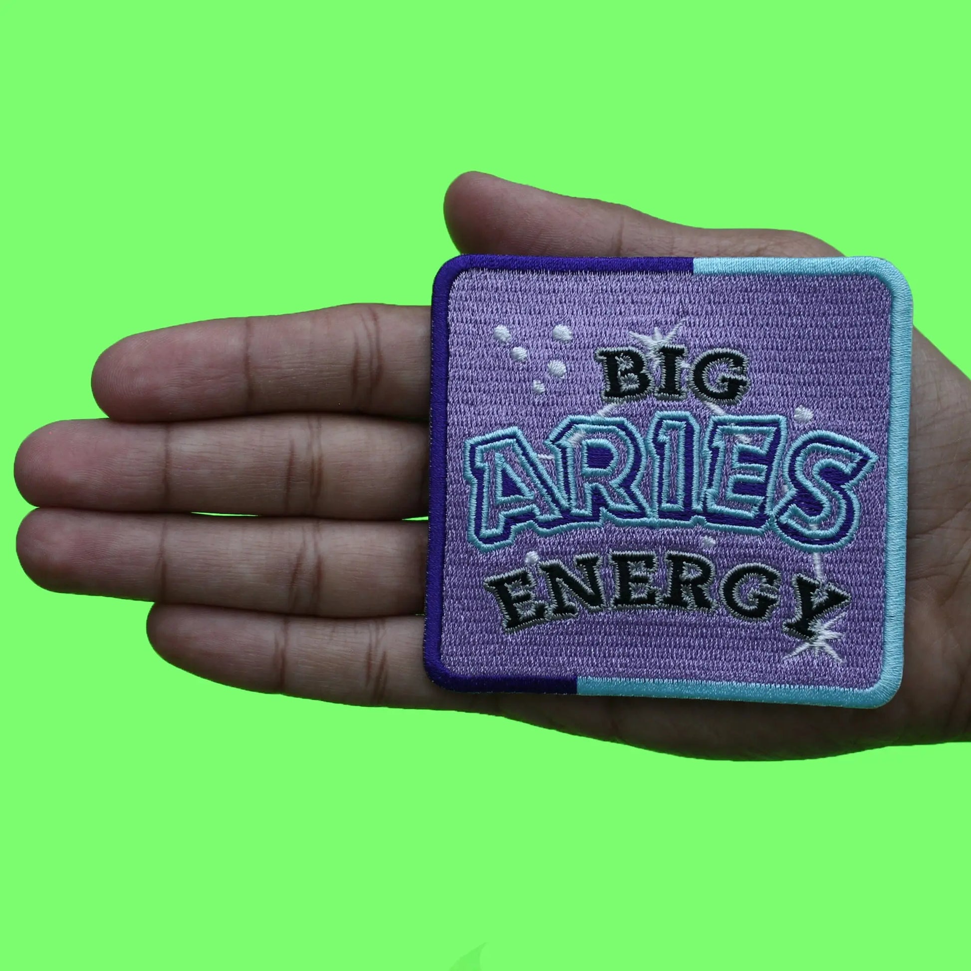 Big Aries Energy Patch Constellation Zodiac Box Embroidered Iron On