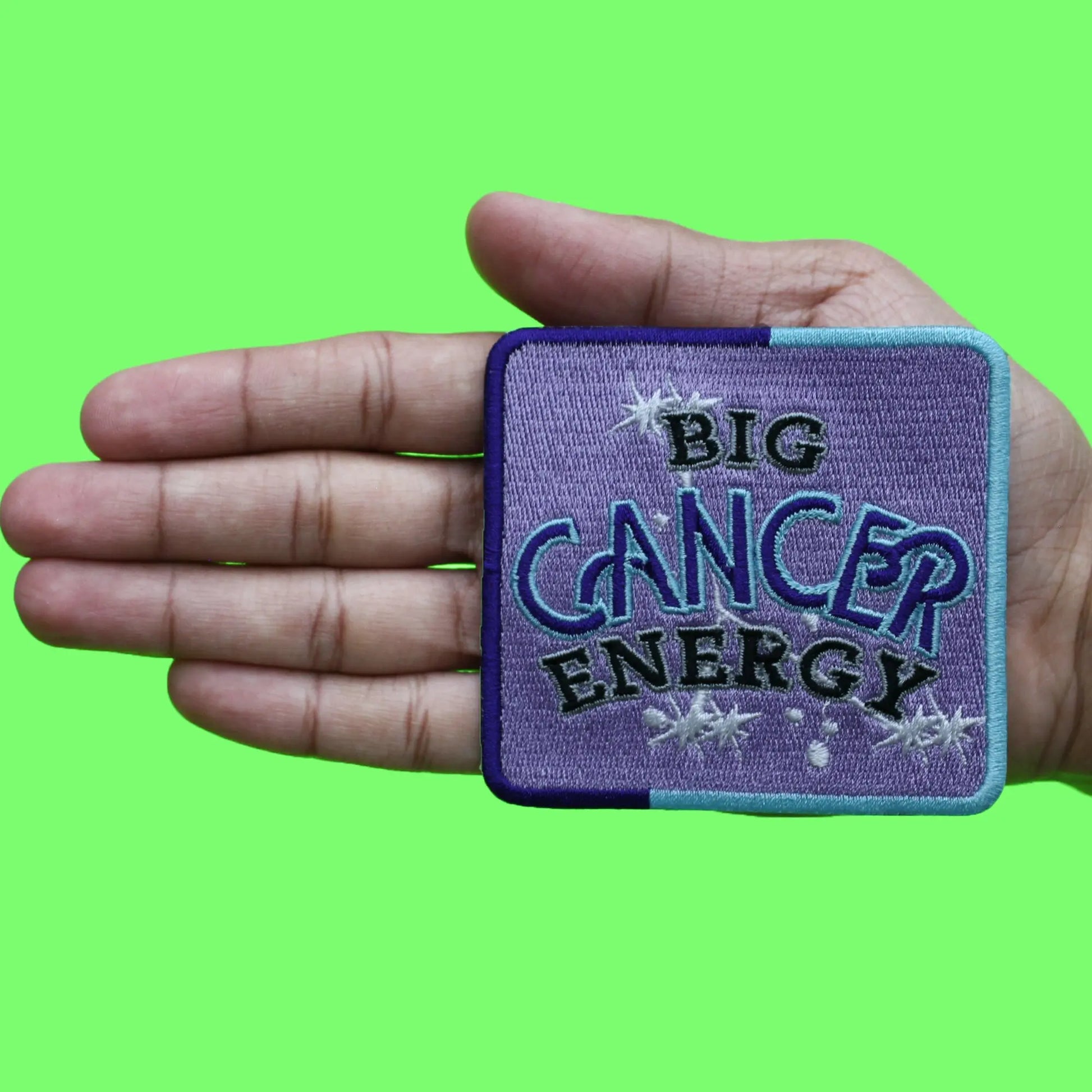 Big Cancer Energy Patch Constellation Zodiac Box Embroidered Iron On