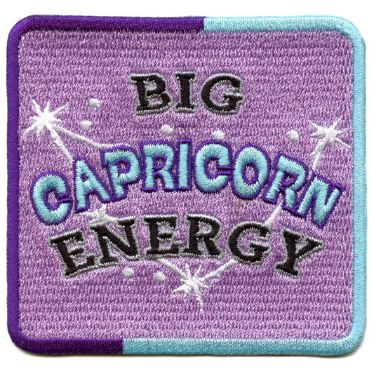 Big Capricorn Energy Patch Constellation Zodiac Box Embroidered Iron On