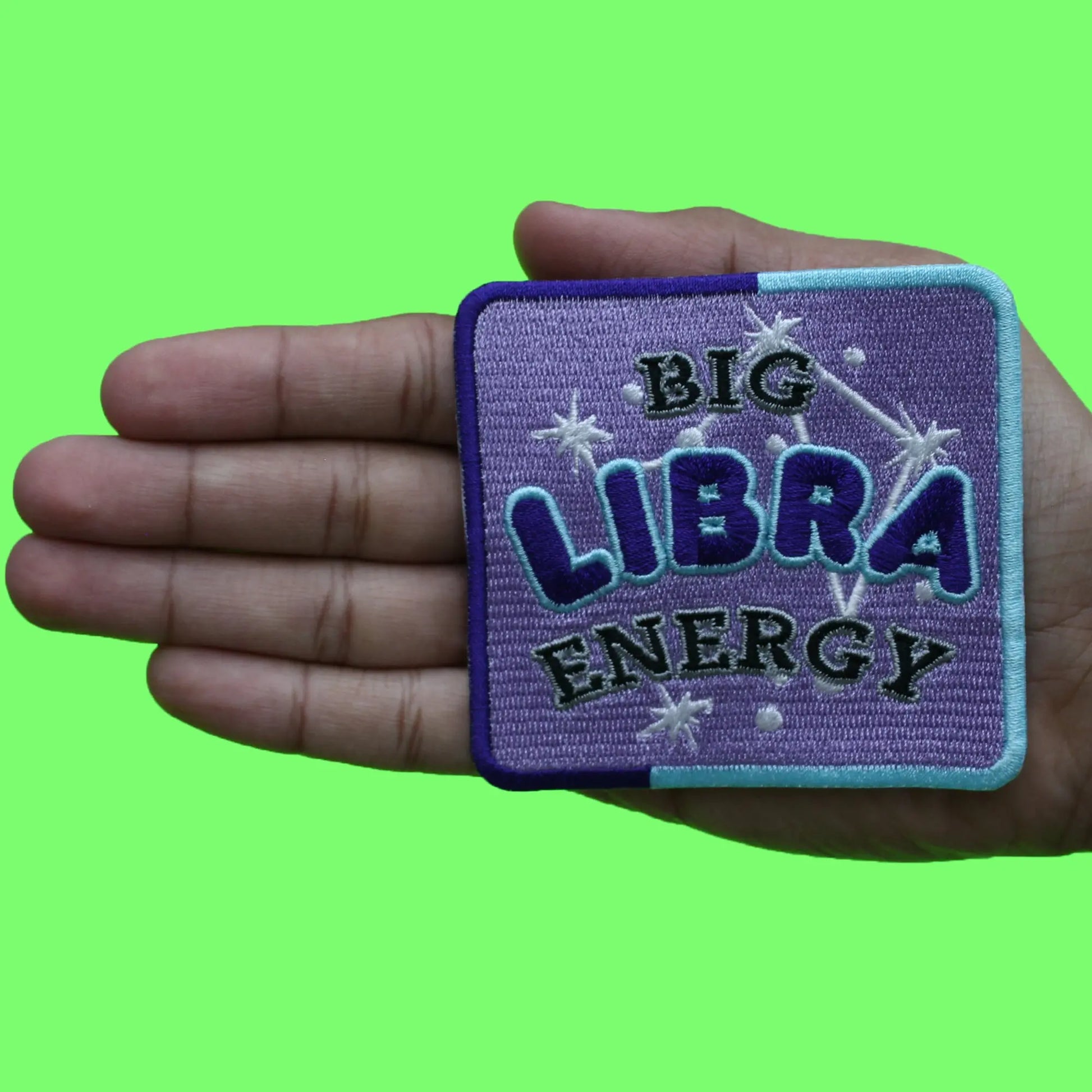 Big Libra Energy Patch Constellation Zodiac Box Embroidered Iron On