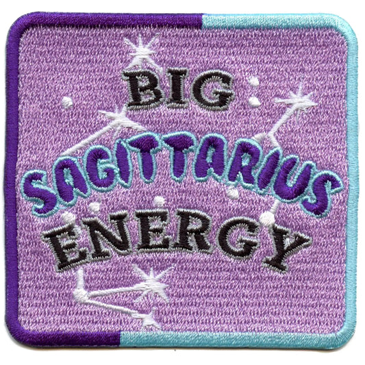 Big Sagittarius Energy Patch Constellation Zodiac Box Embroidered Iron On