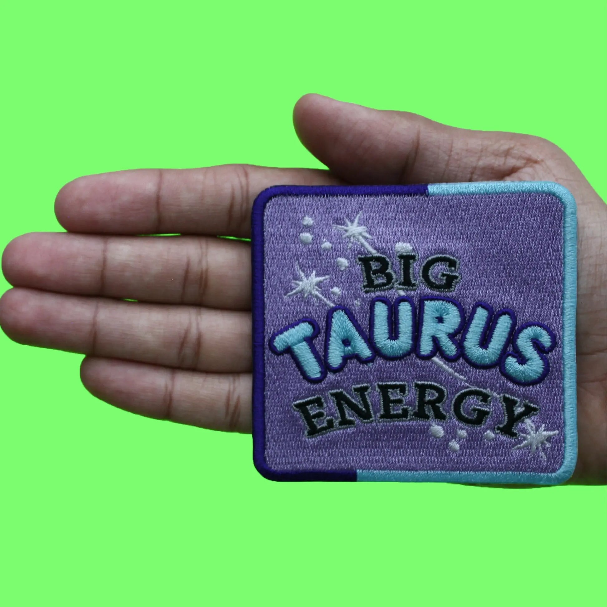 Big Taurus Energy Patch Constellation Zodiac Box Embroidered Iron On