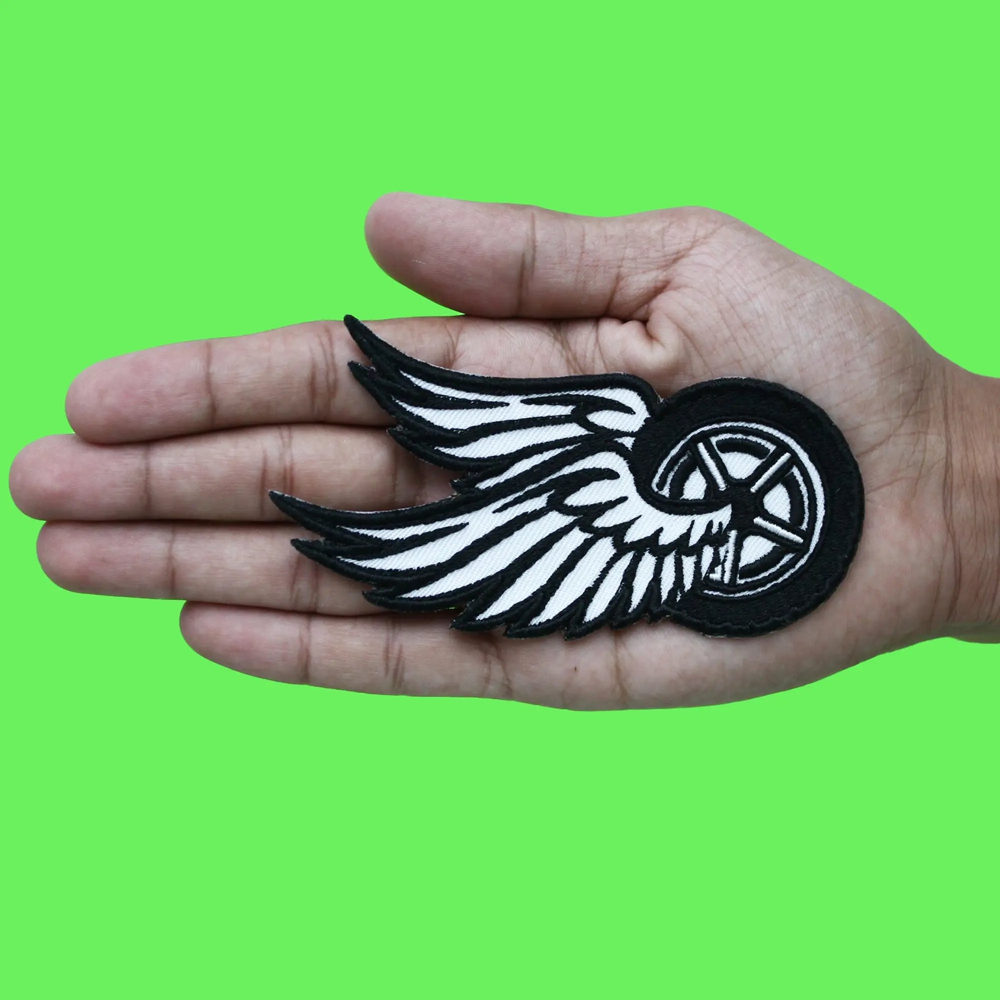 Bike Wheel Wings Patch Ride Culture Biker Embroidered Iron On