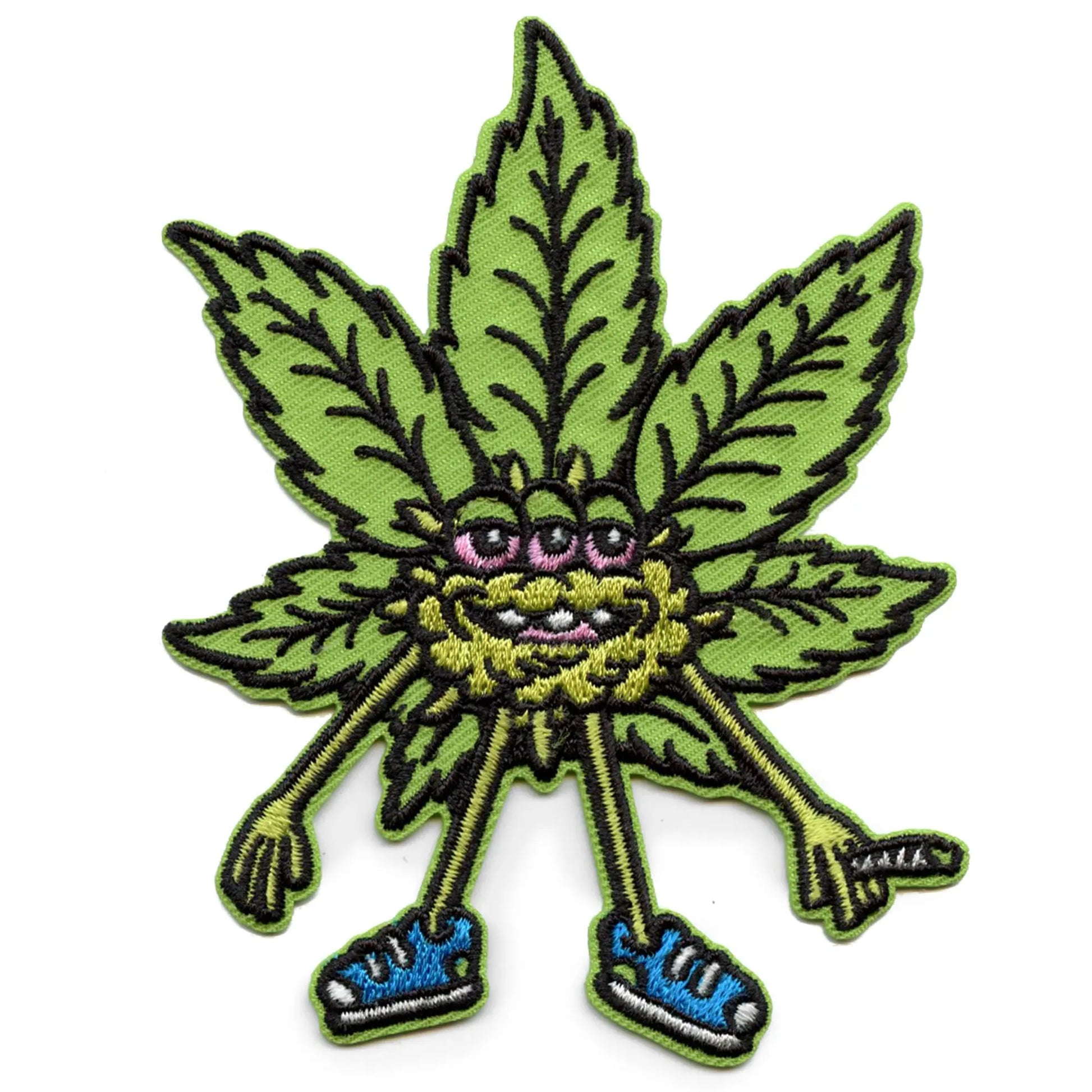 Bud Buddy Marijuana Leaf Patch Stoner Happy Embroidered Iron On Patch