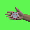 California Smiley Face Patch White Red Emoji Embroidered Iron on