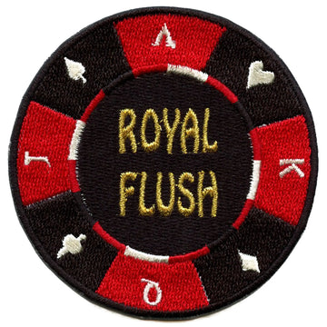 Casino Royal Rush Patch Gambling Chip Vegas Embroidered Iron On