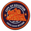 Choo Choo Houston Train Patch City Pride Embroidered Iron On