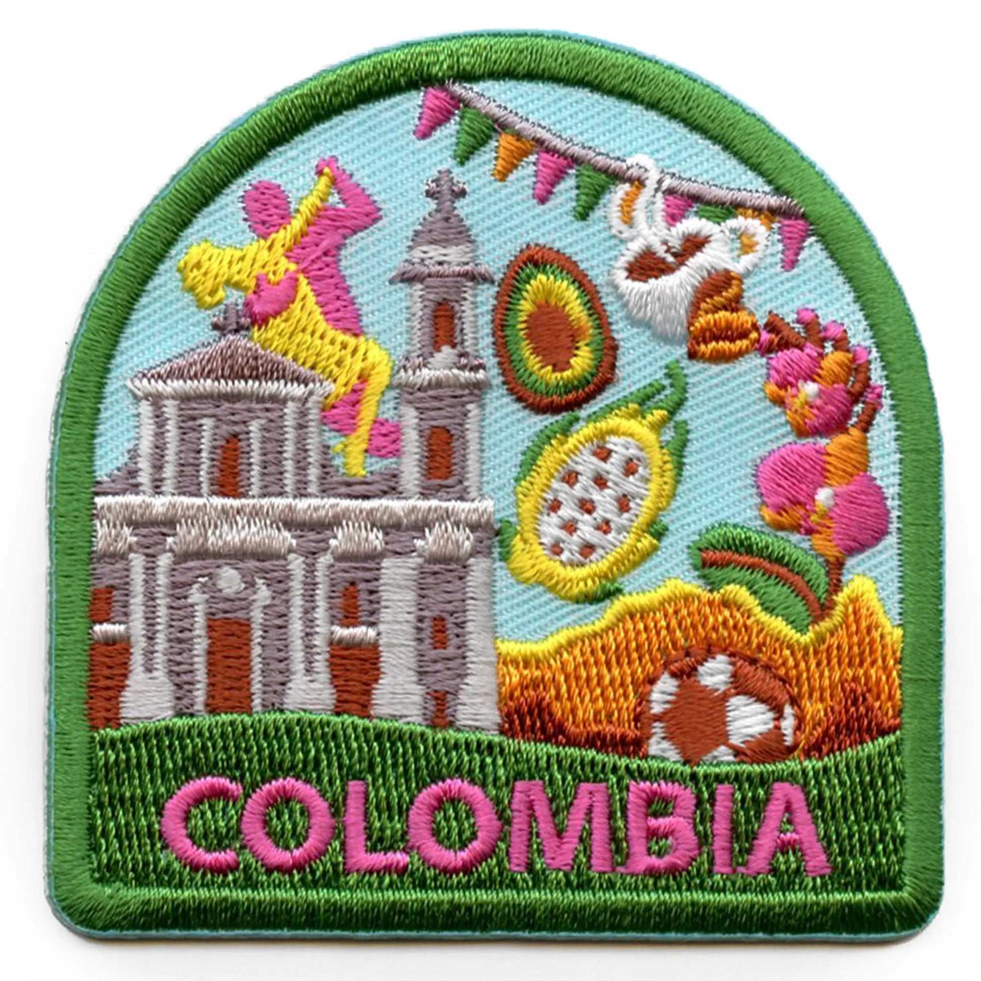 Colombia World Showcase Travel Patch Souvenir Paisa Vacation Embroidered Iron On