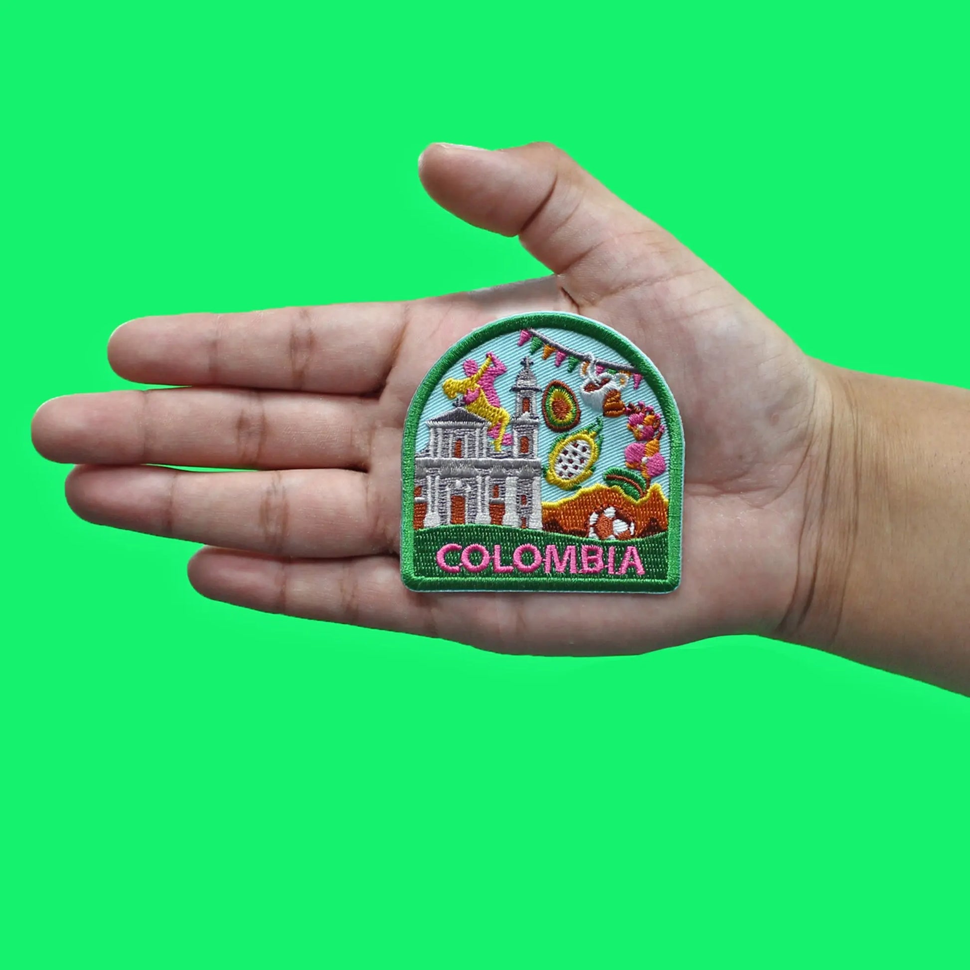 Colombia World Showcase Travel Patch Souvenir Paisa Vacation Embroidered Iron On