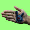 Houston Pride Texans Bull Hand Sign Patch The H Columbia Blue Embroidered Iron On