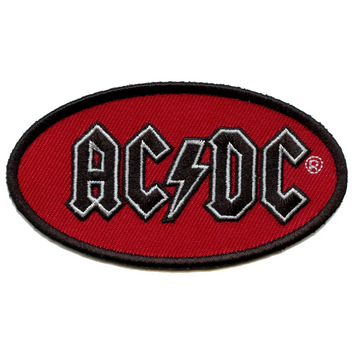 AC/DC Oval Logo Patch Music Rock Band Embroidered Iron-On