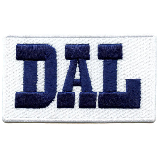 Dal Box Script Patch Dallas Sports Fan Embroidered Iron On