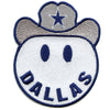 Dallas Smiley Hat Patch Football Sports Emoticon Embroidered Iron On