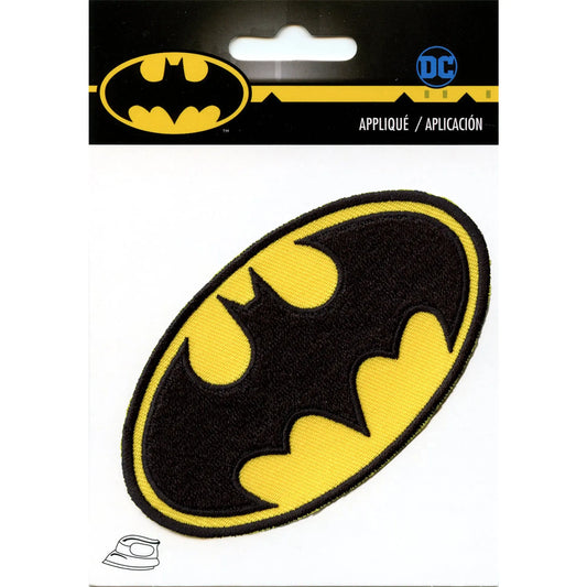 Dc Comics Batman Logo Iron on Embroidered Applique Patch - Medium