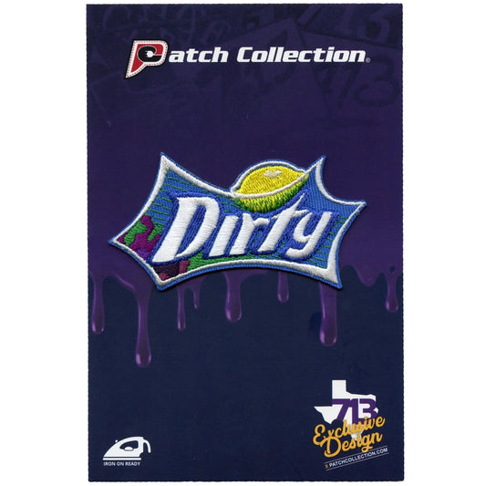 Dirty Soda Logo Patch Purple Drank Syrup Embroidered Iron On