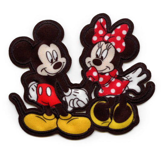 Disney Minnie And Mickey Mouse Patch Holding Hands Sublimated Embroidery