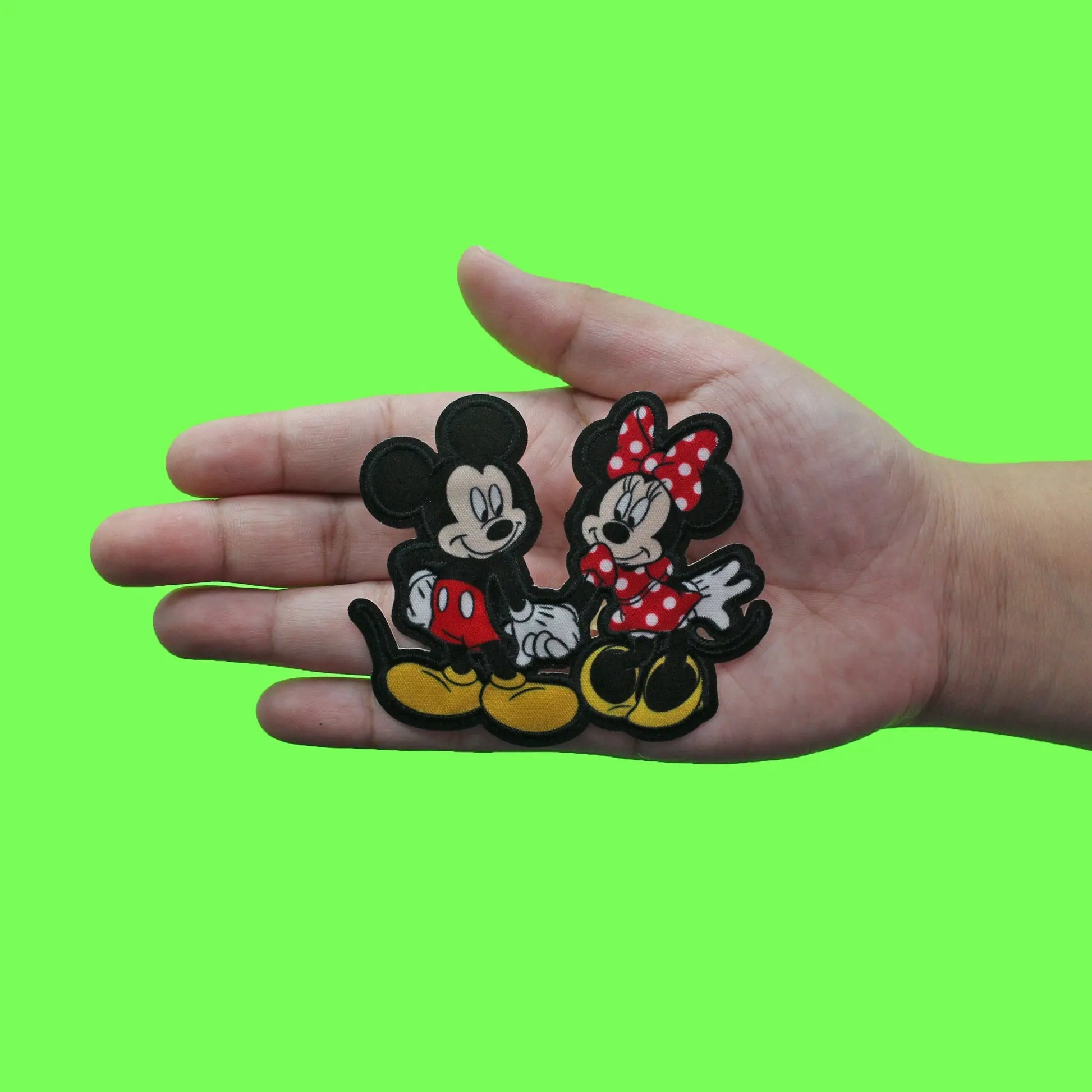 Disney Minnie And Mickey Mouse Patch Holding Hands Sublimated Embroidery