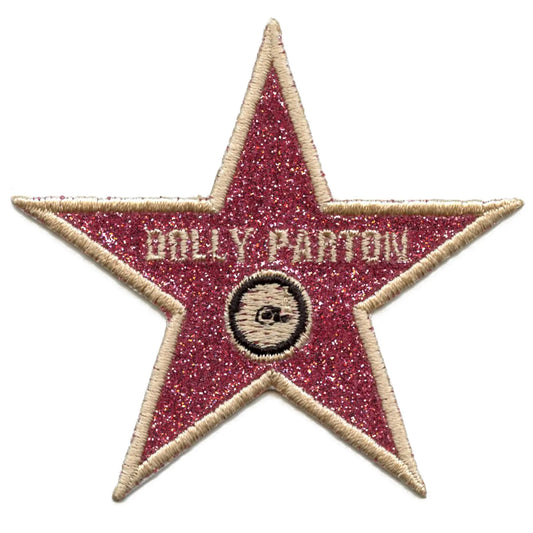 Dolly Hollywood Star Patch Country Music Aesthetic Glitter Applique Iron on