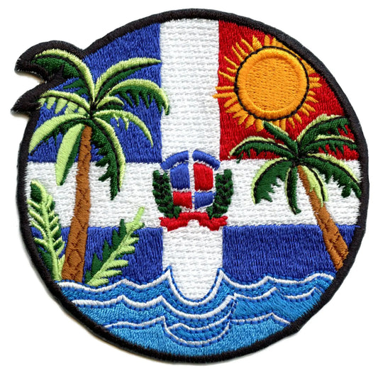 Dominican Republic Paradise Patch Tropical Oasis Culture Embroidered Iron on