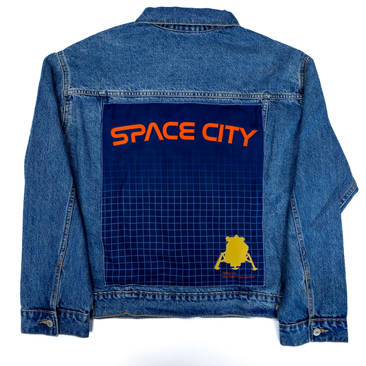 Custom Houston Baseball Team Space City Light Denim Jacket For Women