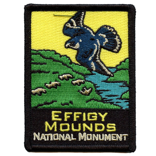 Effigy Mounds National Monument Patch Lake Mountains Travel Embroidered Iron On