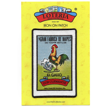 EL Gallo 1 Patch Mexican Loteria Card Sublimated Embroidery Iron On