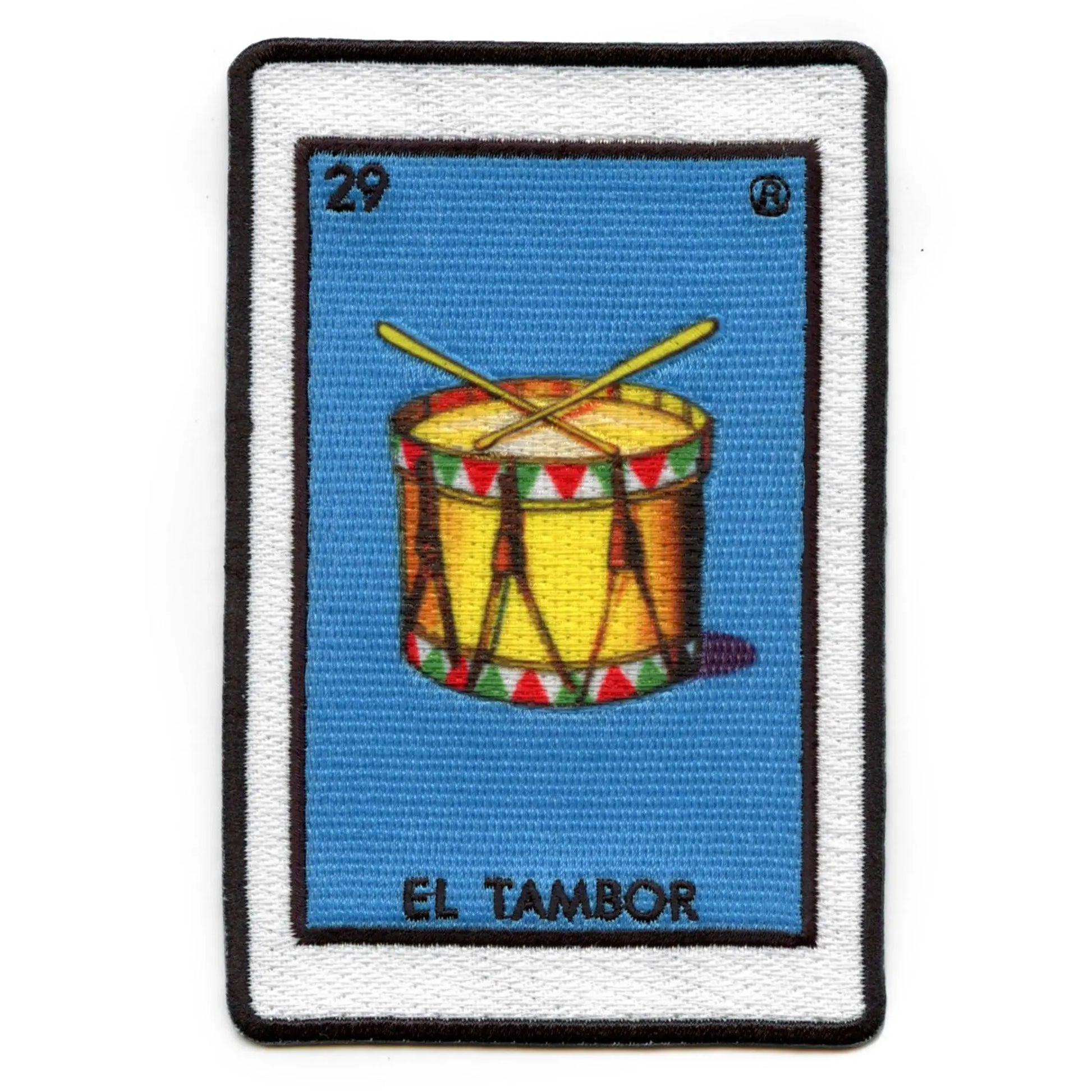 El Tambor 29 Patch Mexican Loteria Card Sublimated Embroidery Iron On