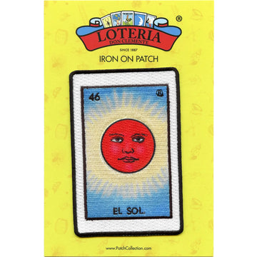 El Sol 46 Patch Mexican Loteria Card Sublimated Embroidery Iron On