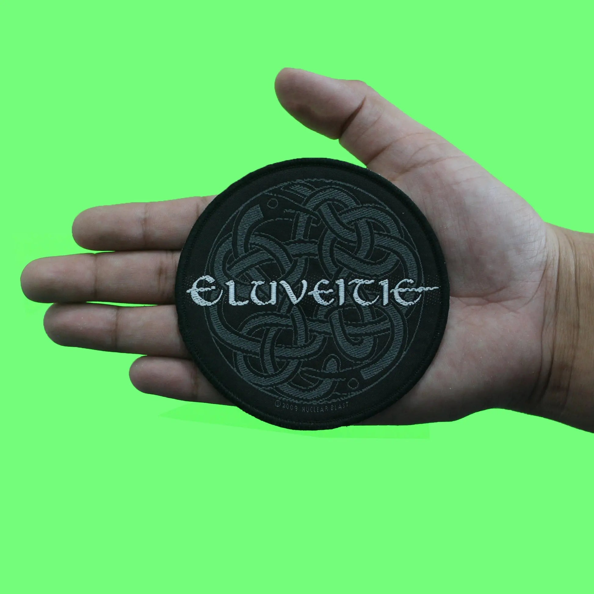 Eluveitie Celtic Knot Patch Rock Band Woven Iron On