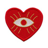 Evil Eye Heart Patch Spiritual Gold Ojo Embroidered Iron On