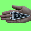 Football Pennant Flag Patch Sports Fan Pride Embroidered Iron On